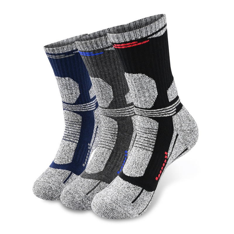 Thermal Sock Winter - ฤดูหนาวผู้ชายผู้หญิงผ้าฝ้ายความร้อนเข่าสูงถุงเท้าเดินป่าหนากีฬาเล่นสกีเดินป่า Thermosocks