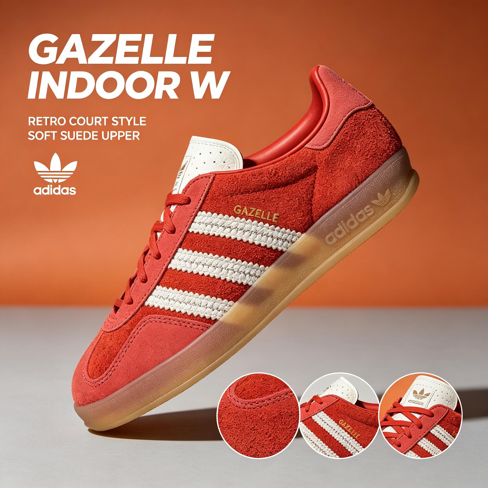 Adidas Shoes Gazelle - Adidas GAZELLE INDOOR W KI7169 รองเท้าผ้าใบสไตล์ทหารเยอรมันสำหรับผู้หญิง
