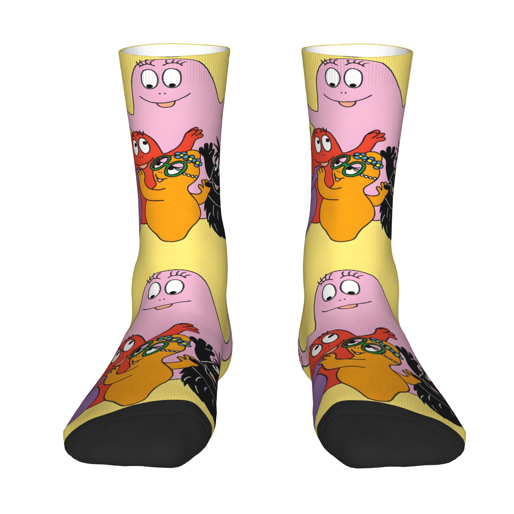 Dress Sock Men - ถุงเท้าลายการ์ตูนบาร์บาปาป้าสุดน่ารักสำหรับผู้ชาย ถุงเท้าลายพิมพ์ 3D แบบยูนิเซ็กส์ ให้ความอบอุ่น ระบายอากาศได้ดี