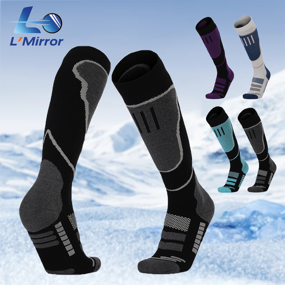 Thermal Sock Winter - แอล ● ถุงเท้าสกีแบบยาวถึงเข่า 2 คู่ -