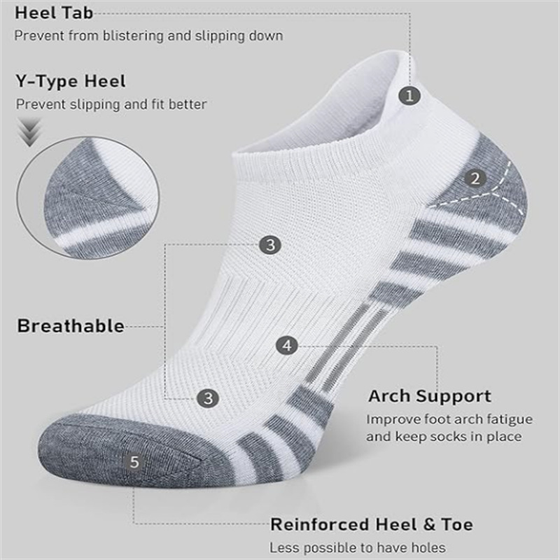 ถุงเท้าวิ่งแบบสปอร์ตข้อสั้น ระ - Athletic Sock Cushion บทวิจารณ์และราคา