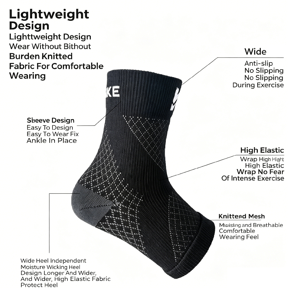 ถุงเท้าพยุงข้อเท้าและข้อเท้า 1 - Ankle Brace Sock บทวิจารณ์และราคา