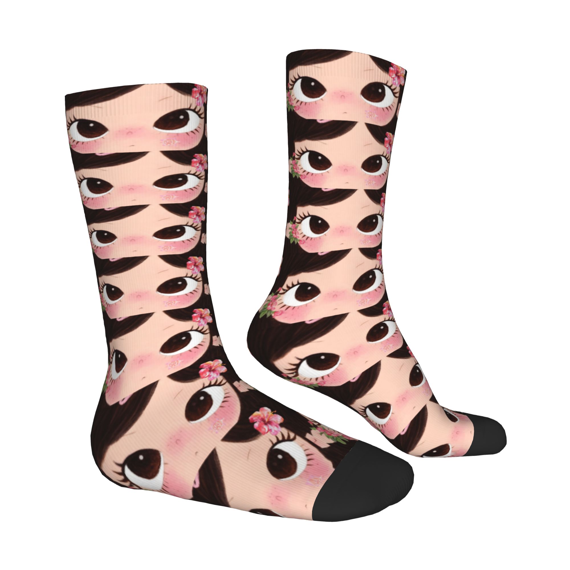 ถุงเท้าลายการ์ตูนสาวตาโตแบบกำห - Dress Sock Men บทวิจารณ์และราคา