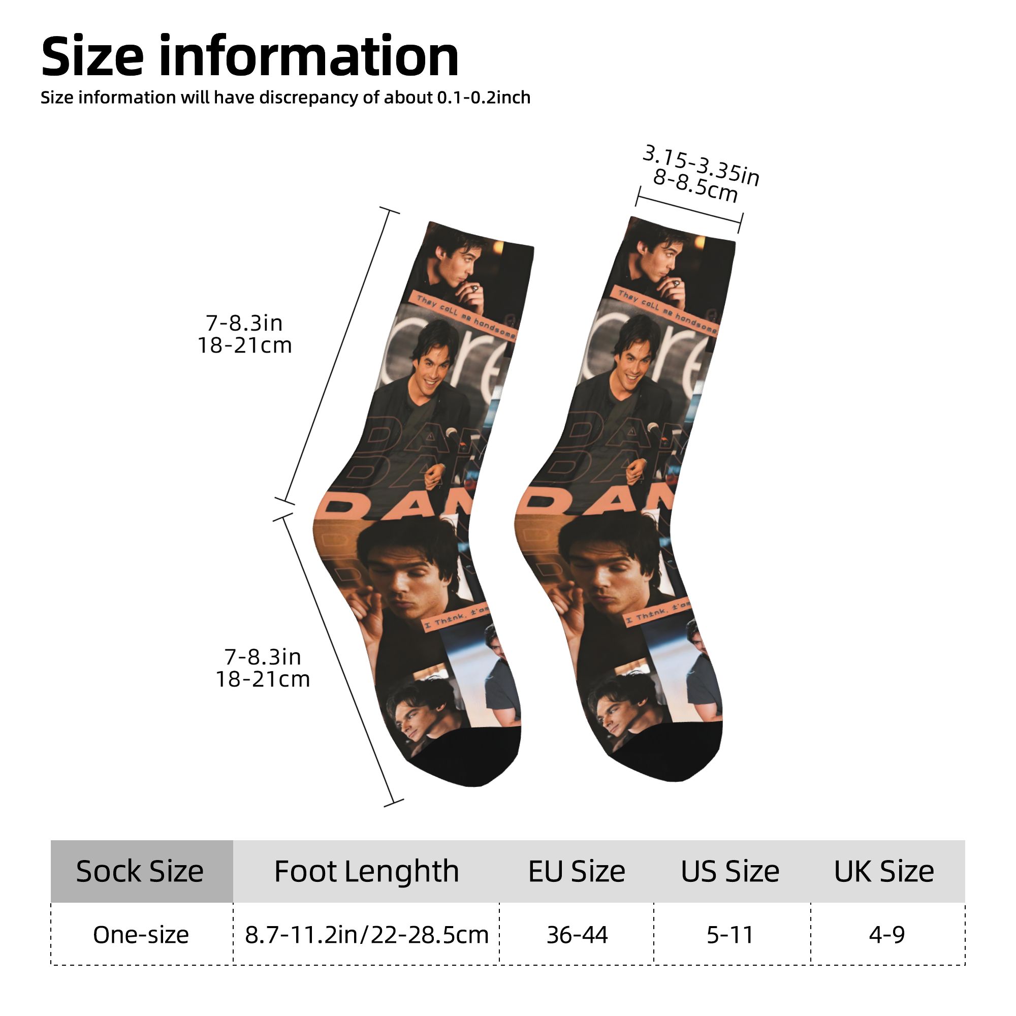 ถุงเท้าแฟชั่นลาย The Vampire D - Dress Sock Men บทวิจารณ์และราคา
