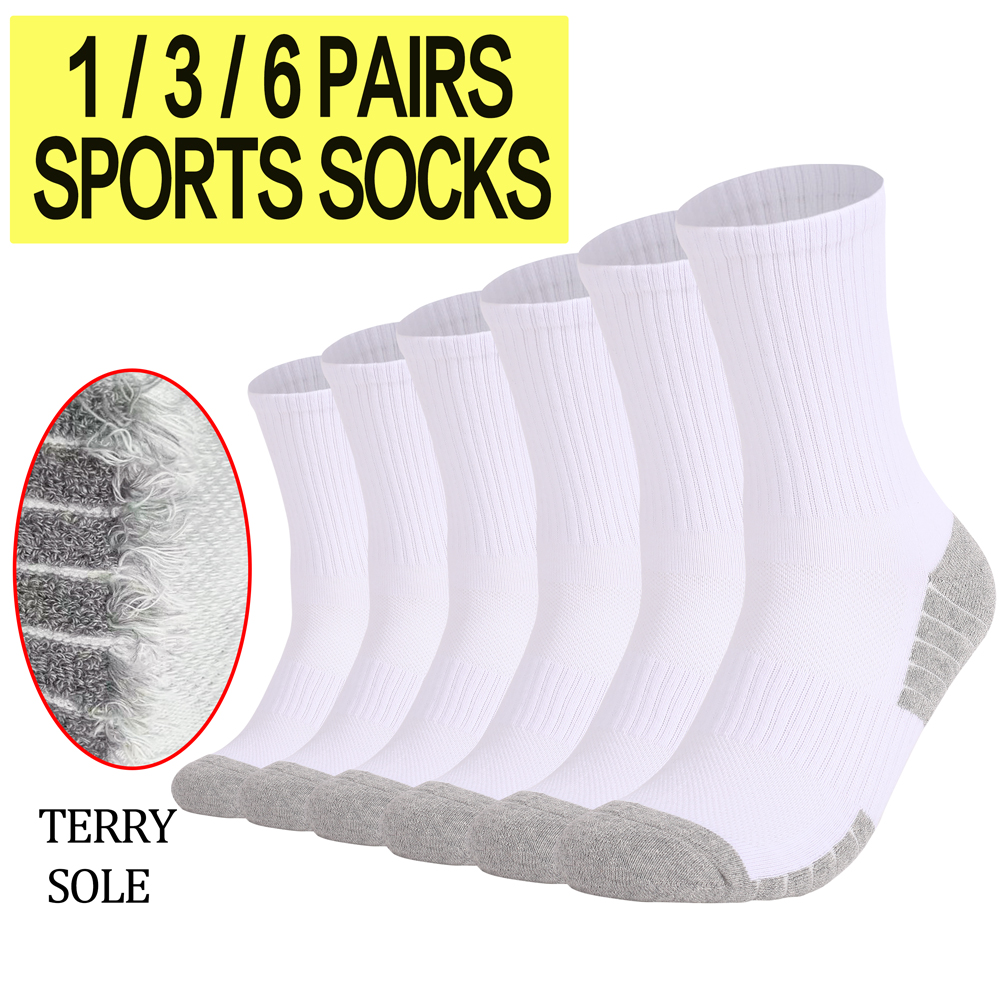 ถุงเท้าเดินป่าแบบหนา 1/3/6 คู่ - Athletic Sock Cushion บทวิจารณ์และราคา