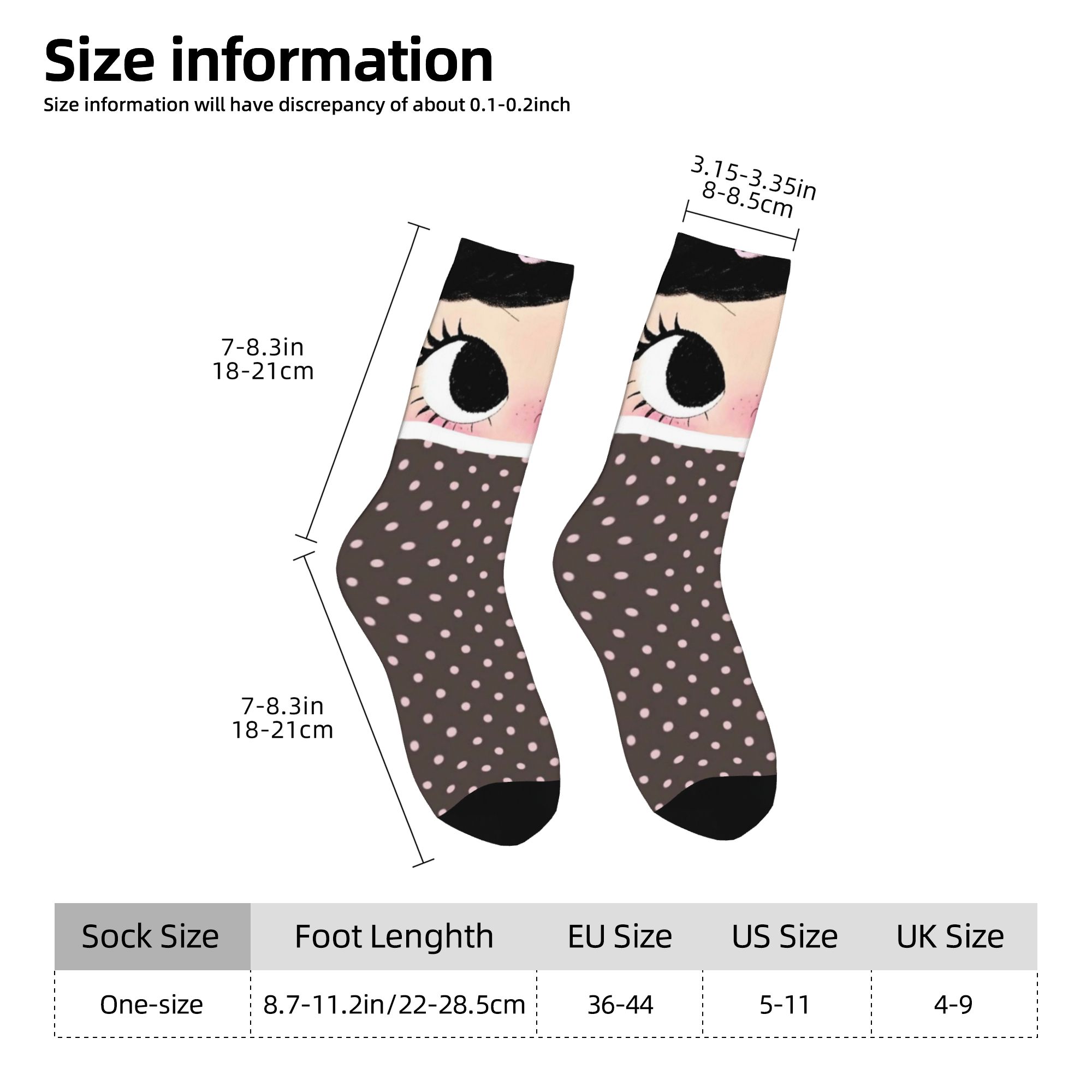 ถุงเท้าลายการ์ตูนสาวตาโตแบบกำห - Dress Sock Men บทวิจารณ์และราคา