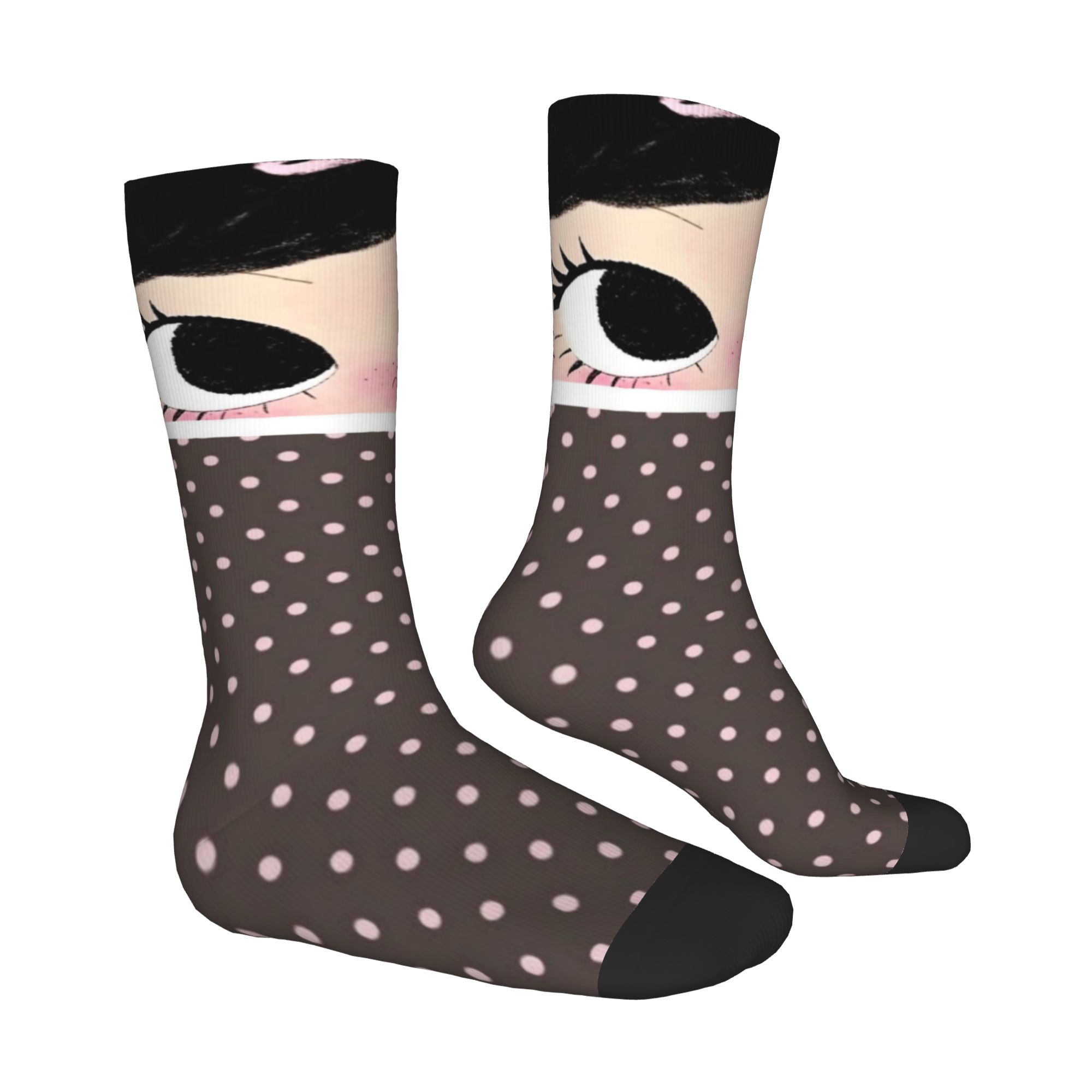 ถุงเท้าลายการ์ตูนสาวตาโตแบบกำห - Dress Sock Men บทวิจารณ์และราคา