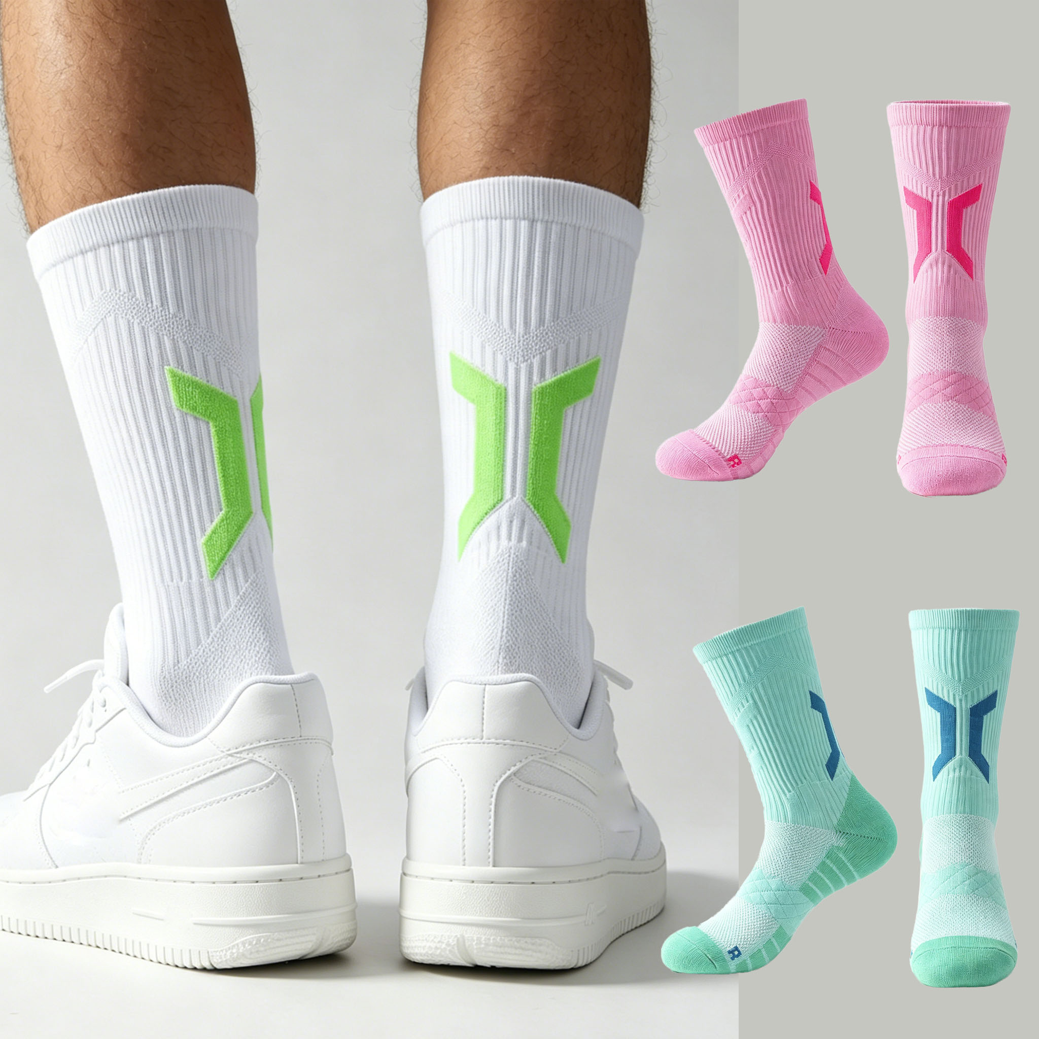 ถุงเท้าบาสเก็ตบอลบุหนาสำหรับผู - Athletic Sock Cushion บทวิจารณ์และราคา